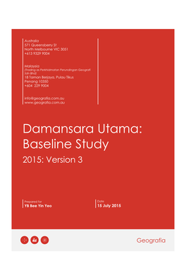 Damansara Utama: Baseline Study 2015: Version 3