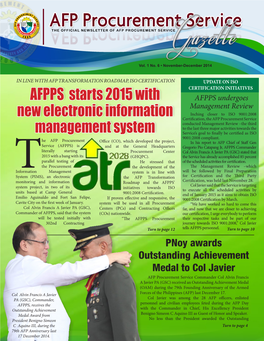 AFPPS Starts 2015 with New Electronic Information Management System