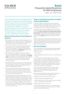 Brexit Settlement Scheme Faqs