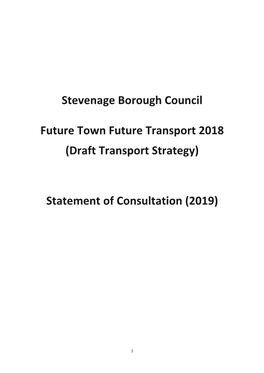 (Draft Transport Strategy) Statement of Consultation