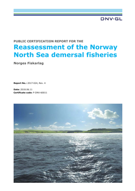 Reassessment of the Norway North Sea Demersal Fisheries