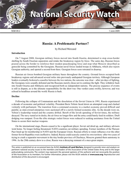 Russia: a Problematic Partner? by Richard Mereand Introduction