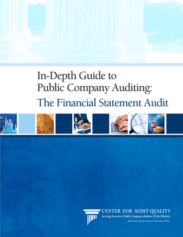 In-Depth Guide to Public Company Auditing: the Financial Statement Audit Why an In-Depth Guide to Public Company Auditing?