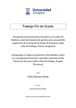 Cartografía De Movimientos De Ladera En El Valle Del Bolática Como