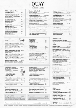 The Quay Menu 2