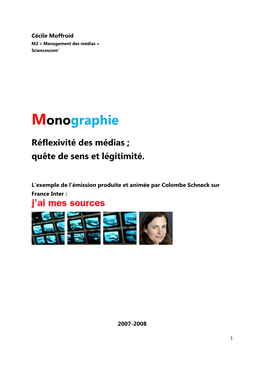 MONOGRAPHIE Réflexivité Des Médias