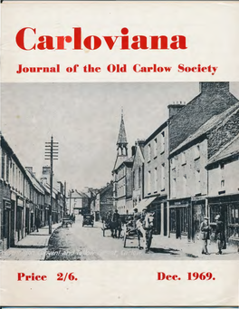 Journal of the Old Carlow Society Priee 2/6 • Dee. 1969