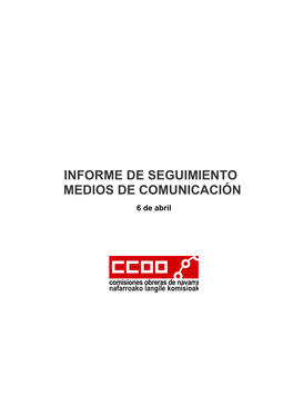 Informe De Seguimiento Medios De Comunicación