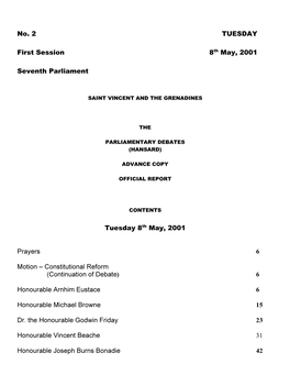 Constitutional Reform (Continuation of Debate ) 6