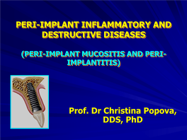 Implant Inflammatory and Destructive Diseases