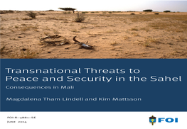 Transnational Threats to Peace and Security in the Sahel Consequences in Mali