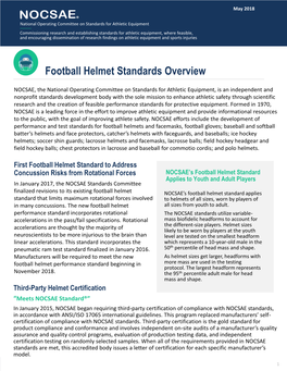 Football Helmet Standards Overview