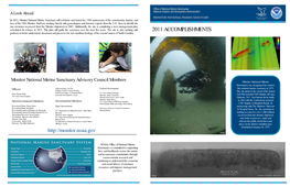 Monitor National Marine Sanctuary 2011 Accomplishments