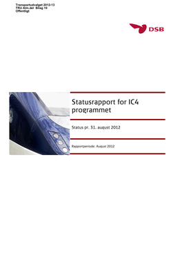 Statusrapport for IC4 Programmet
