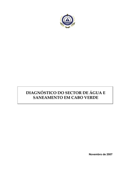 Diagnóstico Do Sector De Água E Saneamento Em Cabo Verde