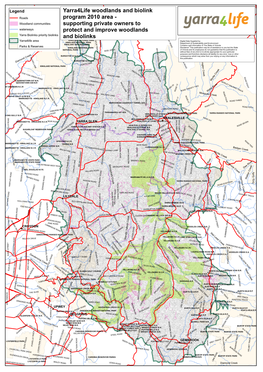 Yarra4life Woodlands and Biolink Program 2010 Area