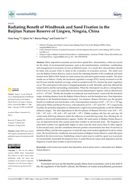 Radiating Benefit of Windbreak and Sand Fixation in the Baijitan Nature