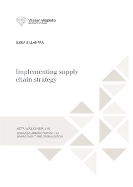 Implementing Supply Chain Strategy