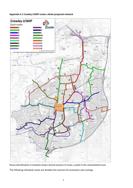 Appendix 4.1 Crawley LCWIP Routes: Whole Proposed Network