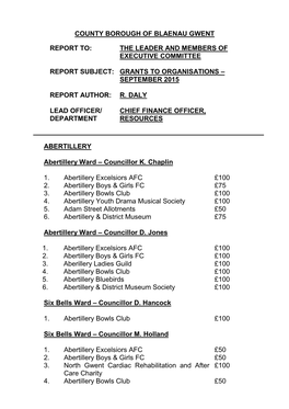 County Borough of Blaenau Gwent