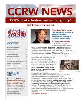 CCRW Hosts Hootenanny Featuring Culp!