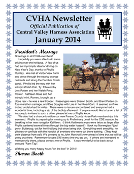CVHA Newsletter January 2014