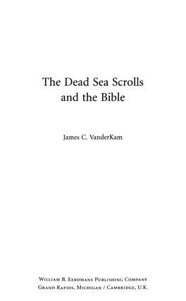 The Dead Sea Scrolls and the Bible