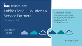 Public Cloud – Solutions & Service Partners