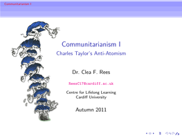 Communitarianism I