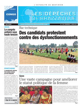 Des Candidats Protestent Contre Des Dysfonctionnements