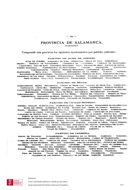 Provincia De Salamanc A