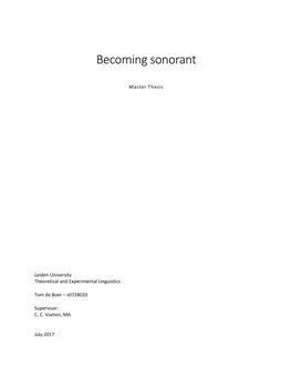 Becoming Sonorant