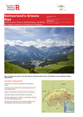 Switzerland's Grisons Alps'