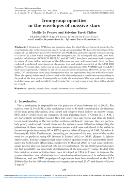 Iron-Group Opacities in the Envelopes of Massive Stars