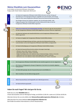 Meine Checkliste Zum Hausanschluss Für Die Städte Und Gemeinde Offenbach, Dietzenbach, Rodgau (Außer Nieder-Roden), Seligenstadt, Mainhausen
