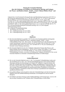 Und Bodenverbände "Trebel", "Untere Tollense