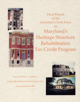 State Heritage Preservation Tax Credit Wednesday, January 01, 1997 - Wednesday, December 31, 1997 Part I Applications Number Of