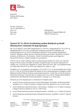 Statnett SF. Ny 420 Kv-Kraftledning Mellom Balsfjord Og Skaidi (Hammerfest)