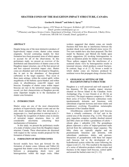 Shatter Cones of the Haughton Impact Structure, Canada