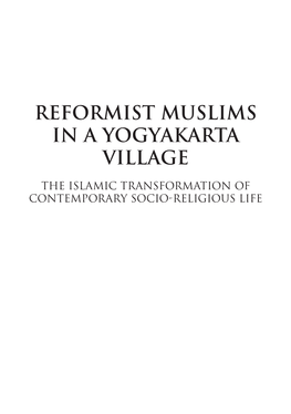 Reformist Muslims in a Yogyakarta Village