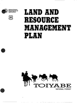 Toiyabe National Forest Land and Resource Management Plan Table of Contents