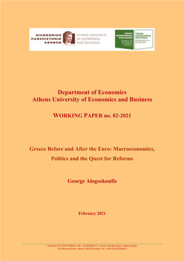 Greece Before and After the Euro: Macroeconomics, Politics and the Quest for Reforms