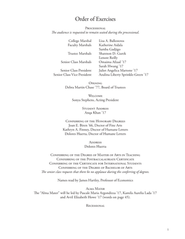 Commencement Program