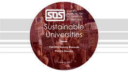 Sustainable Universities