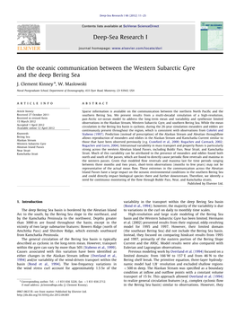 On the Oceanic Communication Between the Western Subarctic Gyre and the Deep Bering Sea