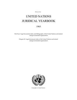 United Nations Juridical Yearbook, 1965