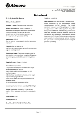 FUS Split CISH Probe TLS/CHOP, Hnrnp-P2