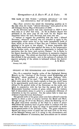 Geology of the Kingsbridge and Salcombe District