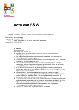 Nota Verkennend Onderzoek Voor De Uitvoeringsstrategie Schaalsprong Wonen.Pdf