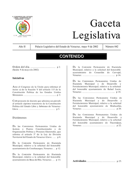 Gaceta Legislativa